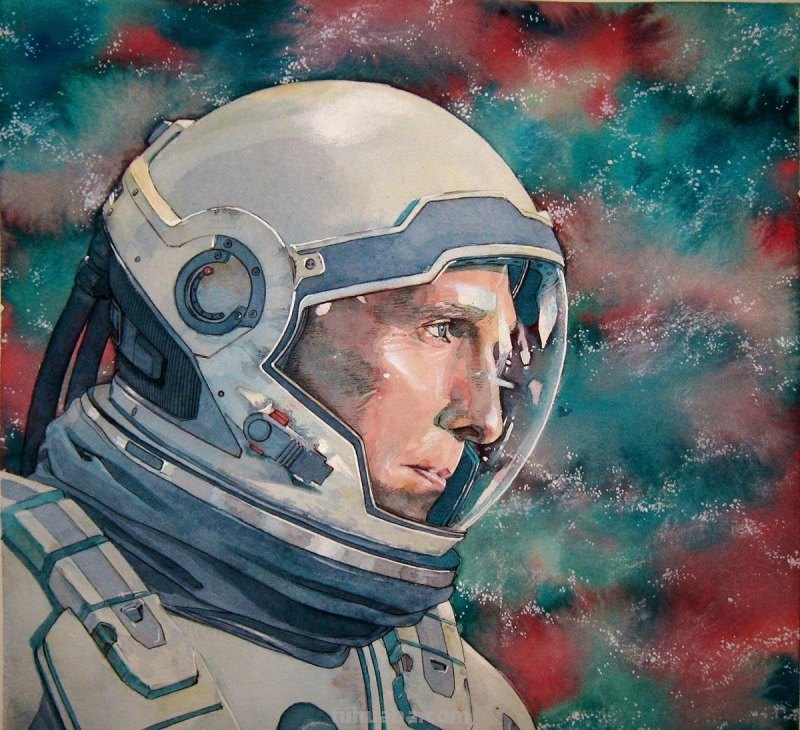 水彩手绘人物肖像和高达机甲插画！颜色通透干净画风细腻，炫酷