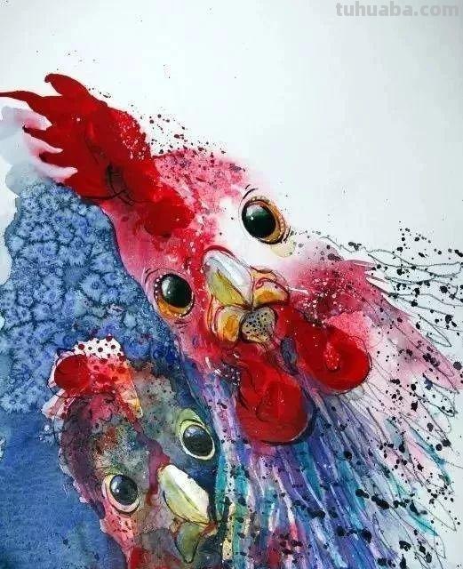 外国大师动物水彩画作品欣赏