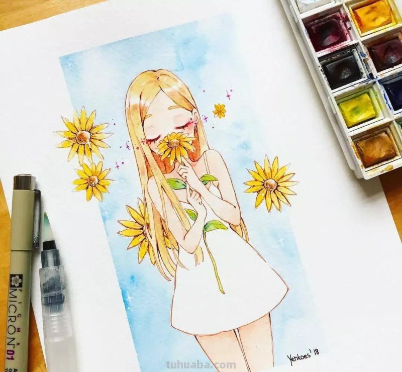这组清新水彩插画，画的也太漂亮了吧？