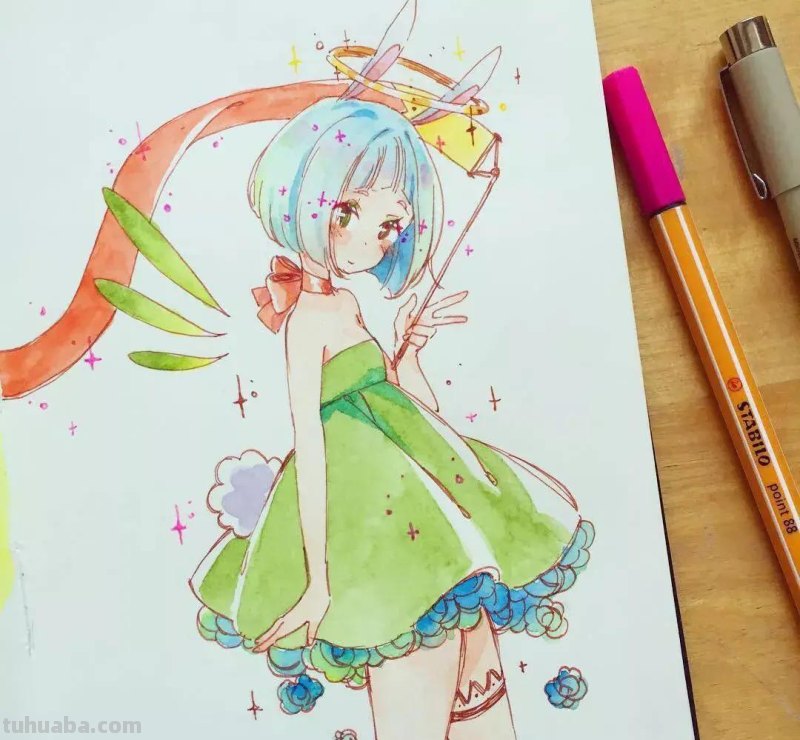 这组清新水彩插画，画的也太漂亮了吧？