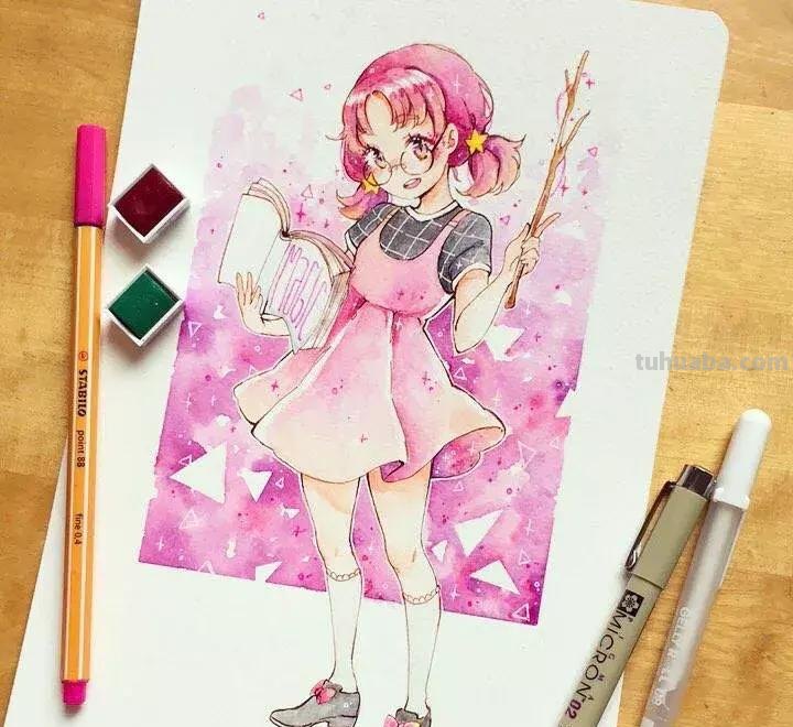 这组清新水彩插画，画的也太漂亮了吧？