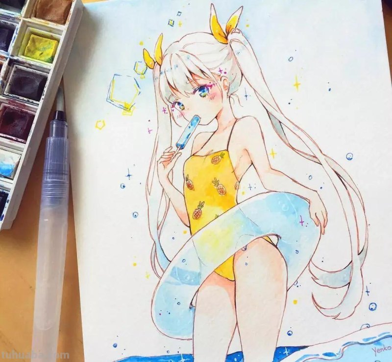 这组清新水彩插画，画的也太漂亮了吧？