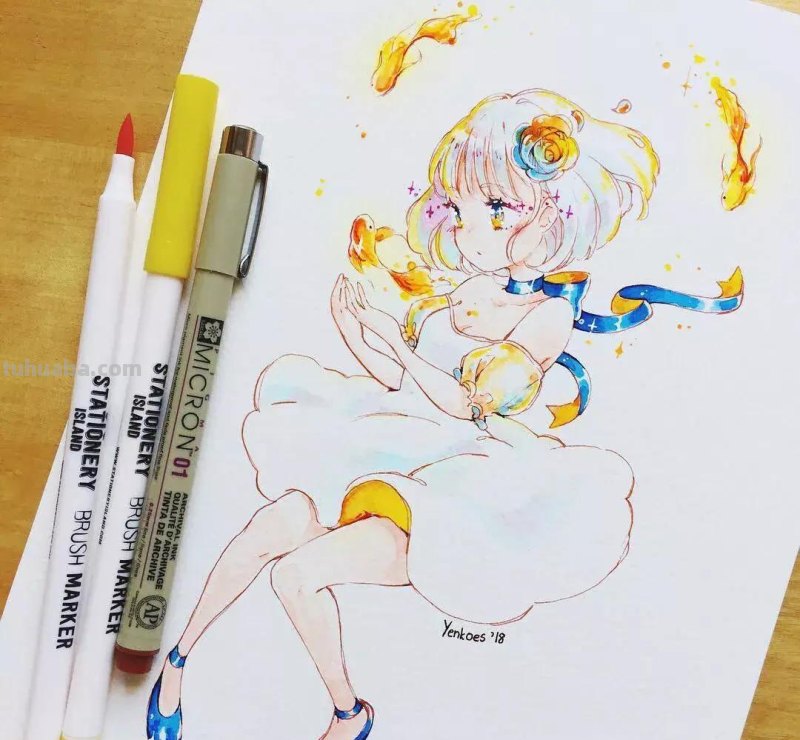 这组清新水彩插画，画的也太漂亮了吧？