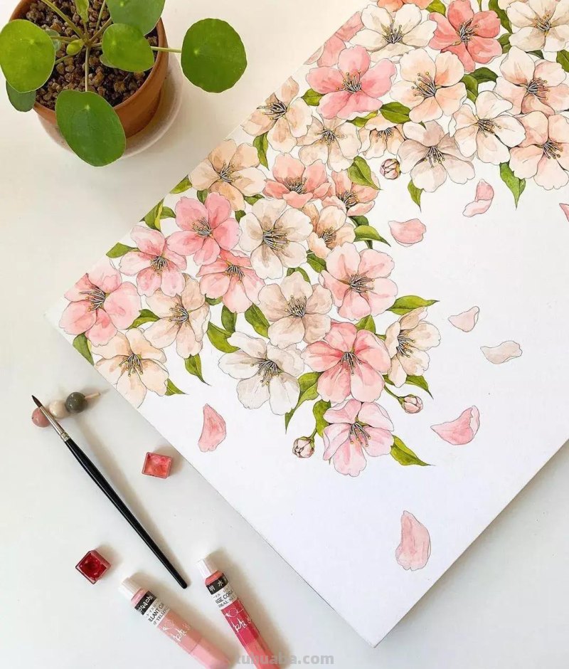 水彩女神笔下撩人的插画，无数粉丝为之疯狂，一笔一画美醉了