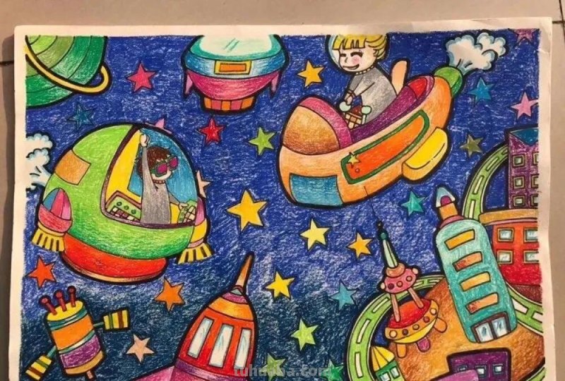 儿童画素材分享—14种科幻主题的儿童画素材！美丽太空漫游主题！