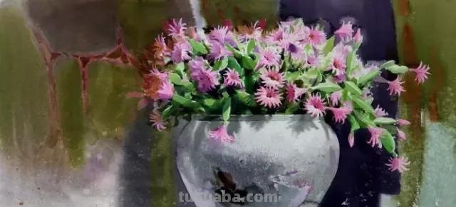 40幅超清新自然的花卉蔬果风景绘画欣赏，网友！每一幅我都像我