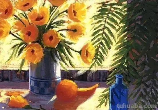40幅超清新自然的花卉蔬果风景绘画欣赏，网友！每一幅我都像我