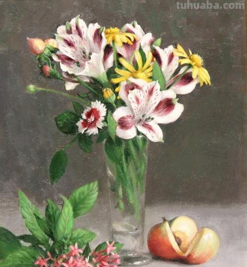 花卉静物油画 美国画家Holly Hope Banks作品