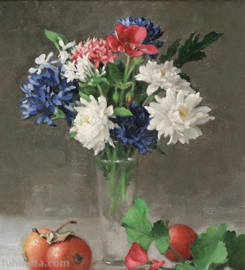 花卉静物油画 美国画家Holly Hope Banks作品