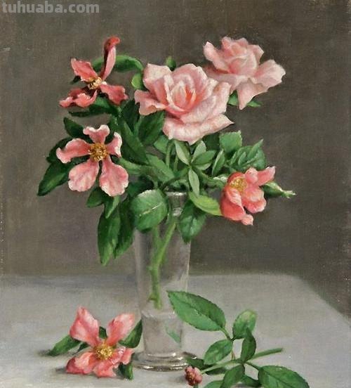 花卉静物油画 美国画家Holly Hope Banks作品