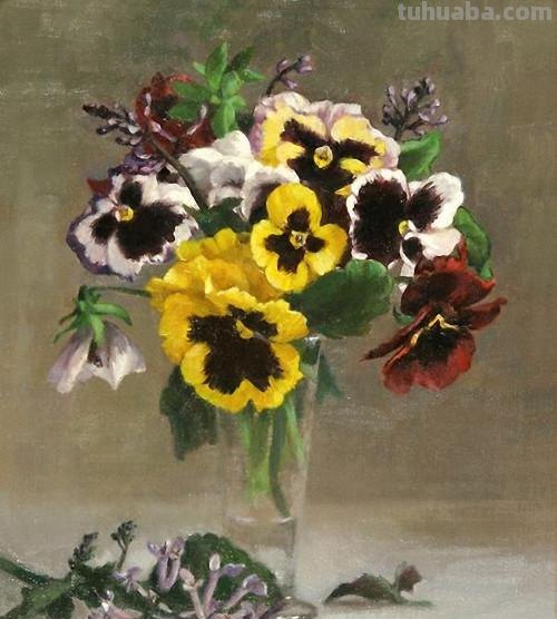 花卉静物油画 美国画家Holly Hope Banks作品