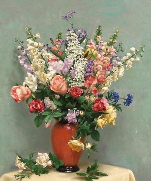 花卉静物油画 美国画家Holly Hope Banks作品