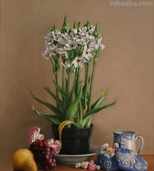 花卉静物油画 美国画家Holly Hope Banks作品