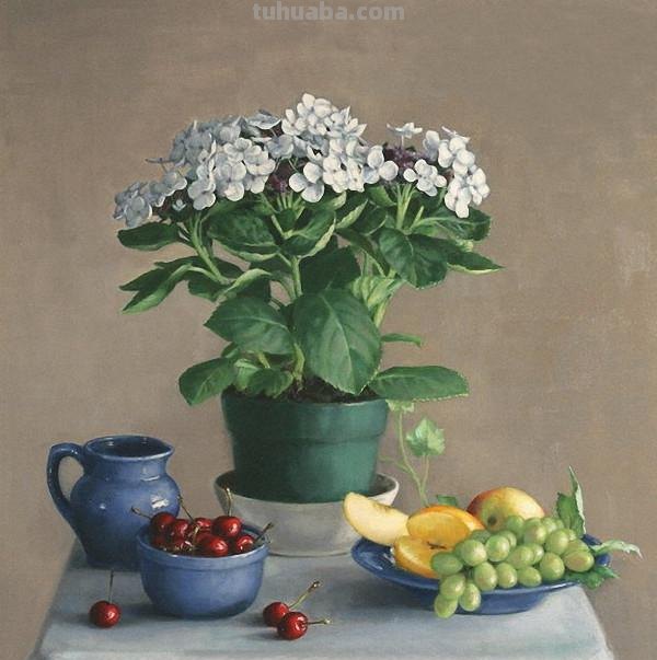 花卉静物油画 美国画家Holly Hope Banks作品