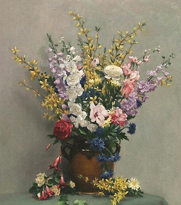 花卉静物油画 美国画家Holly Hope Banks作品