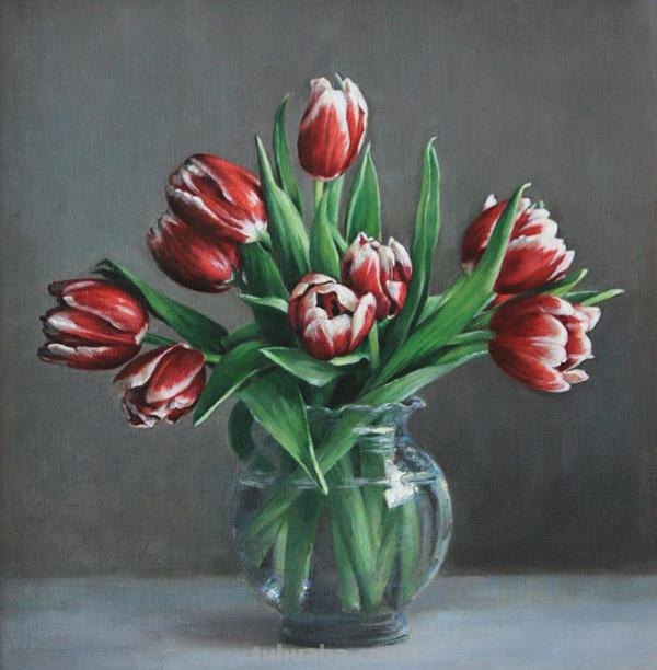 花卉静物油画 美国画家Holly Hope Banks作品