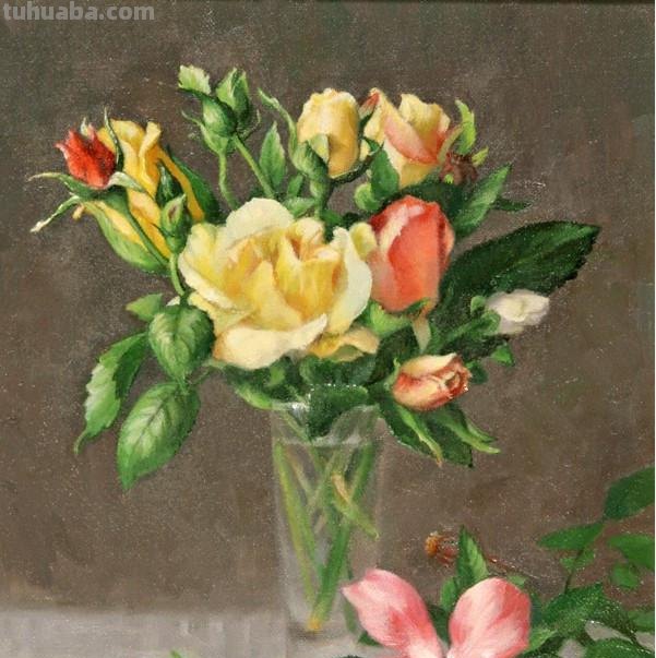 花卉静物油画 美国画家Holly Hope Banks作品