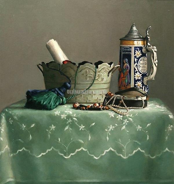 花卉静物油画 美国画家Holly Hope Banks作品