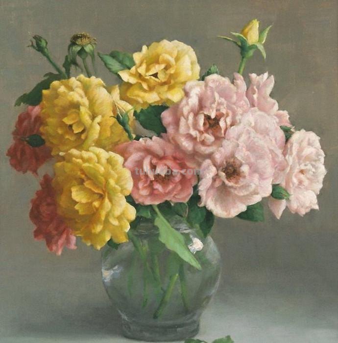 花卉静物油画 美国画家Holly Hope Banks作品