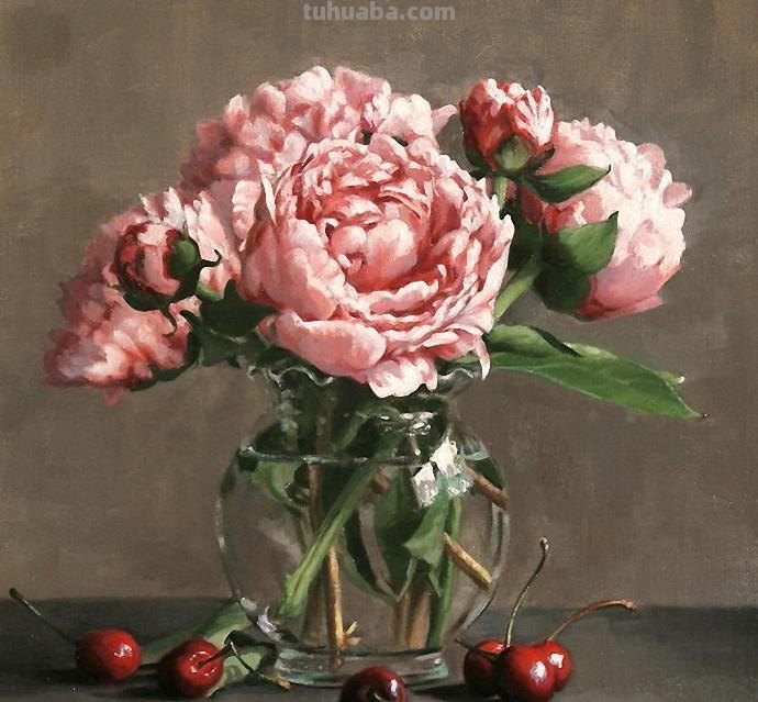 花卉静物油画 美国画家Holly Hope Banks作品