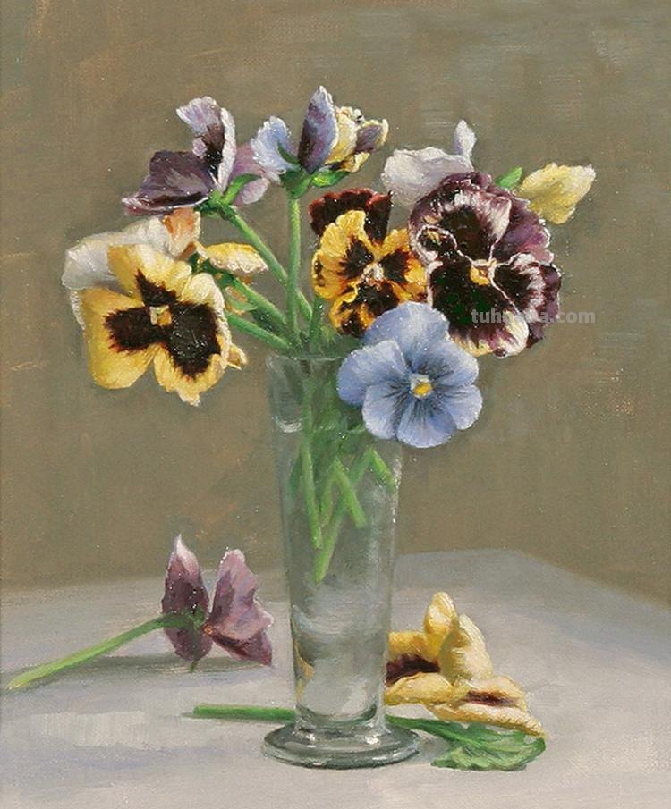 花卉静物油画 美国画家Holly Hope Banks作品