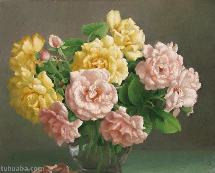 花卉静物油画 美国画家Holly Hope Banks作品