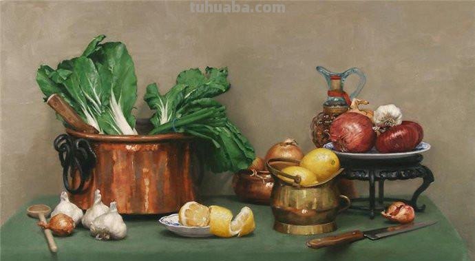 花卉静物油画 美国画家Holly Hope Banks作品