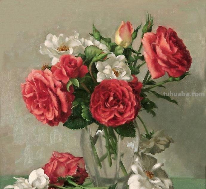花卉静物油画 美国画家Holly Hope Banks作品