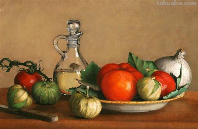 花卉静物油画 美国画家Holly Hope Banks作品