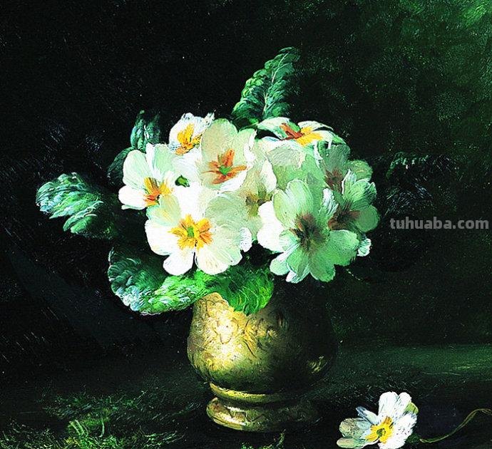 俄罗斯画家 Serguei Toutounov 花卉静物油画