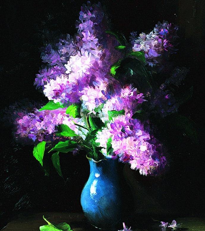 俄罗斯画家 Serguei Toutounov 花卉静物油画