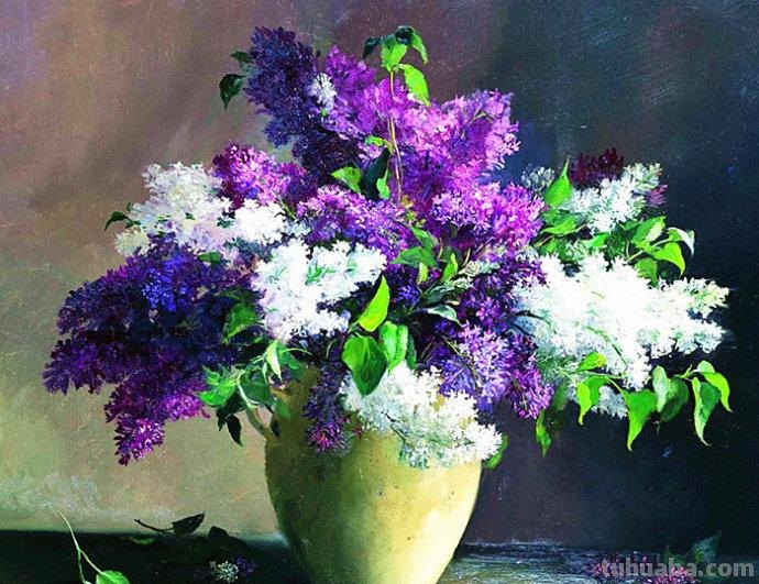 俄罗斯画家 Serguei Toutounov 花卉静物油画