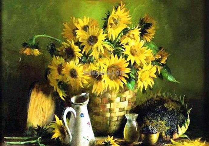 俄罗斯画家 Serguei Toutounov 花卉静物油画