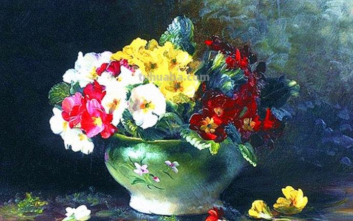 俄罗斯画家 Serguei Toutounov 花卉静物油画