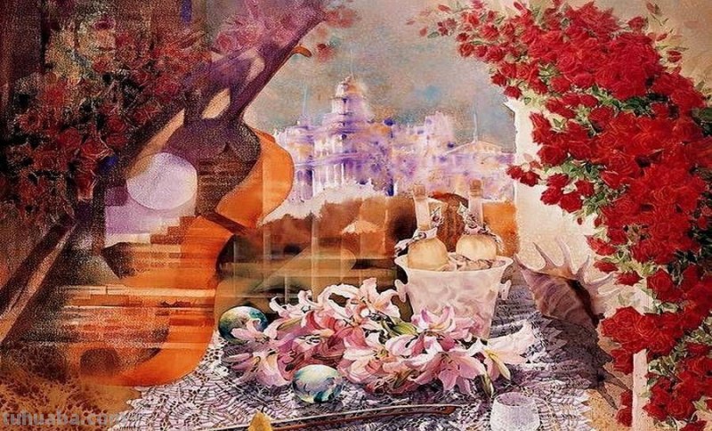 写实静物花卉水彩画欣赏