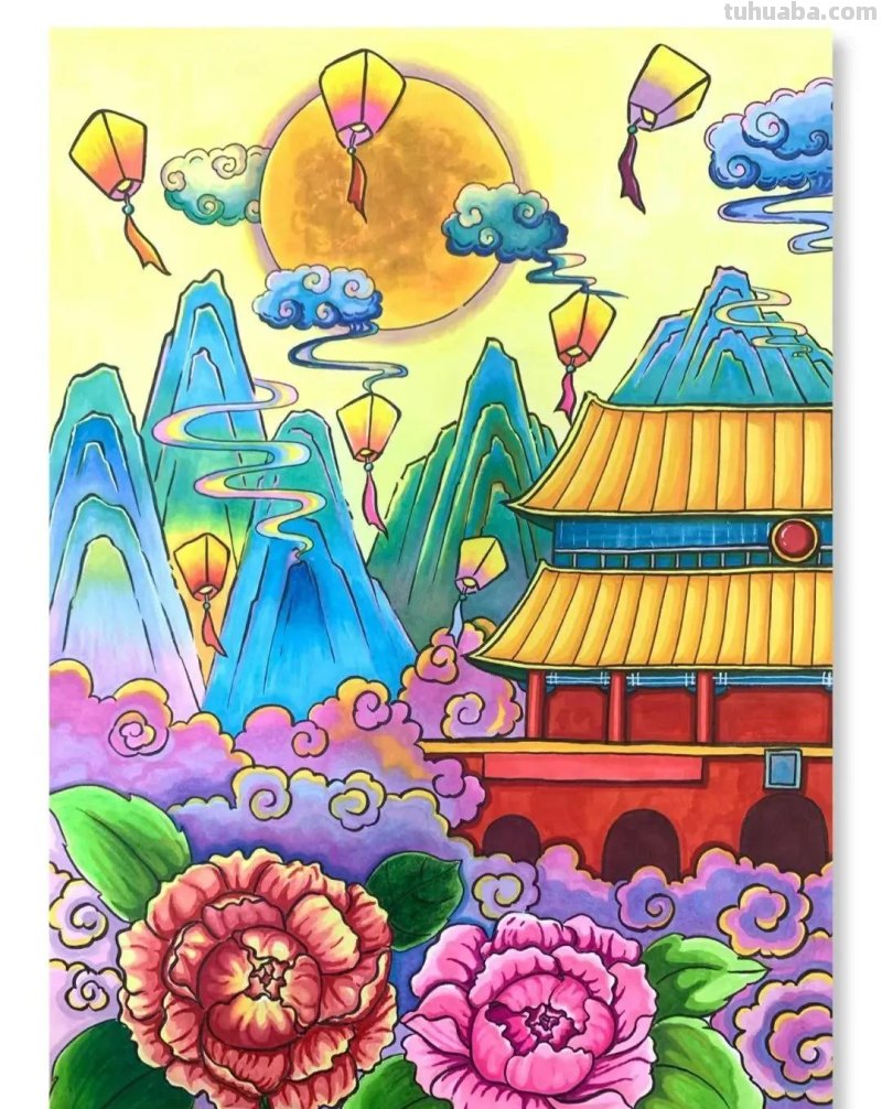 46张爱国，航天科技主题绘画大赛一二三等奖绘画素材，收藏！