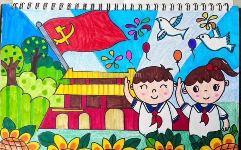 47张最新国庆节主题绘画，作品种类齐全！先收藏下来，以免找不到