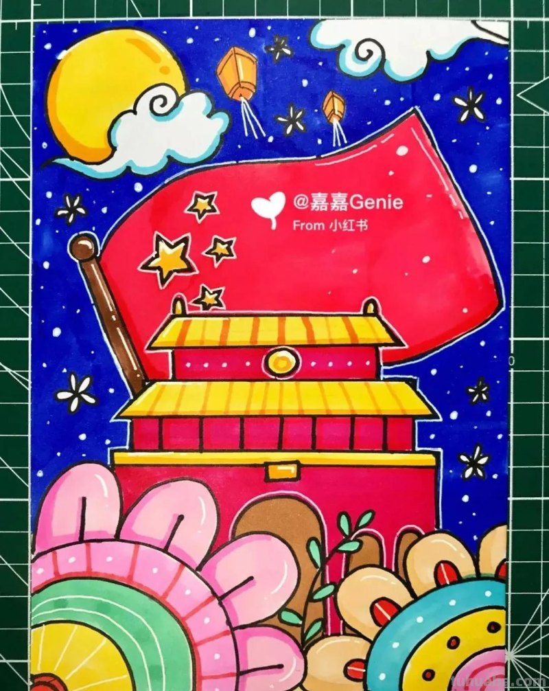 47张最新国庆节主题绘画，作品种类齐全！先收藏下来，以免找不到