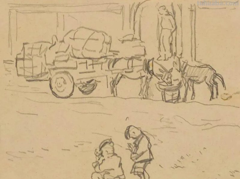 叶浅予的速写绘画作品