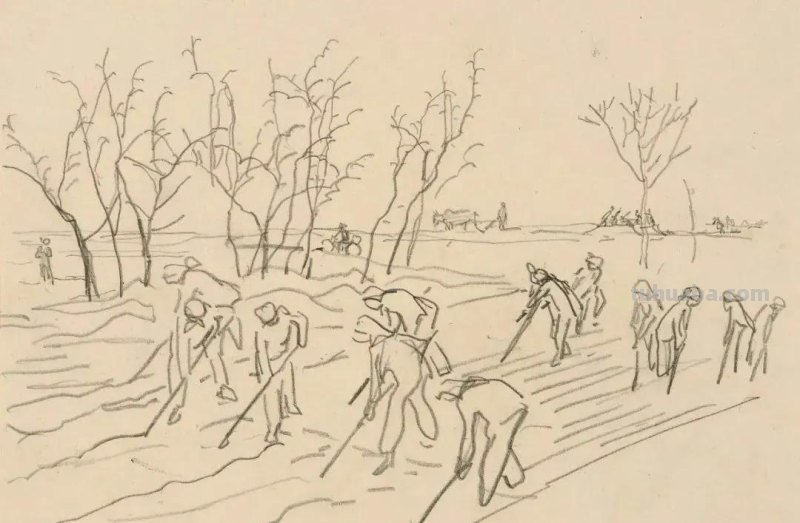 叶浅予的速写绘画作品