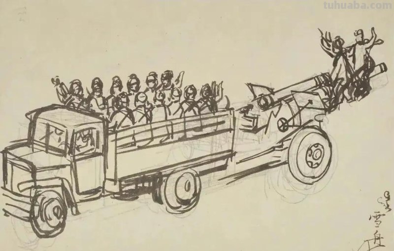 叶浅予的速写绘画作品