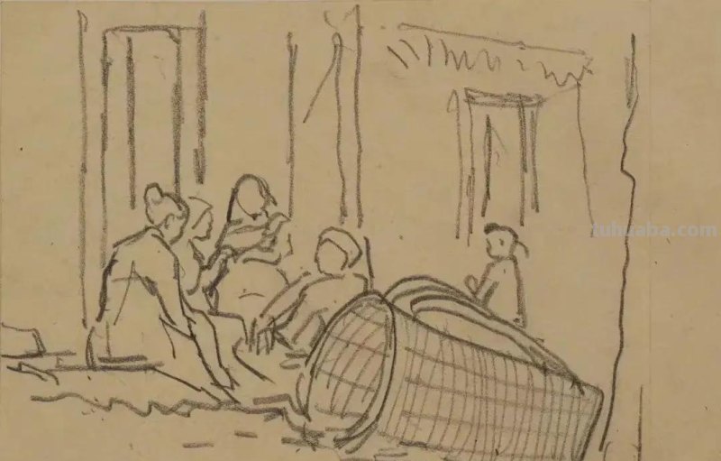 叶浅予的速写绘画作品