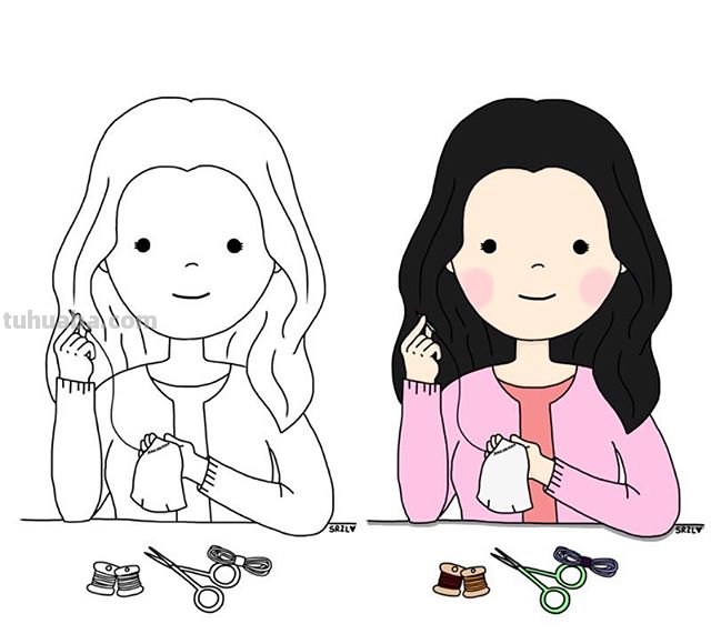 一组人物简笔画，喜欢的就收藏起来吧~