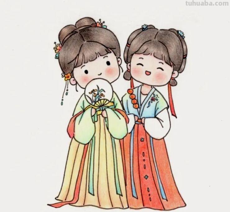 画技-20 可爱值+30，简笔国风小美人，这回你总能眼会手也会了吧