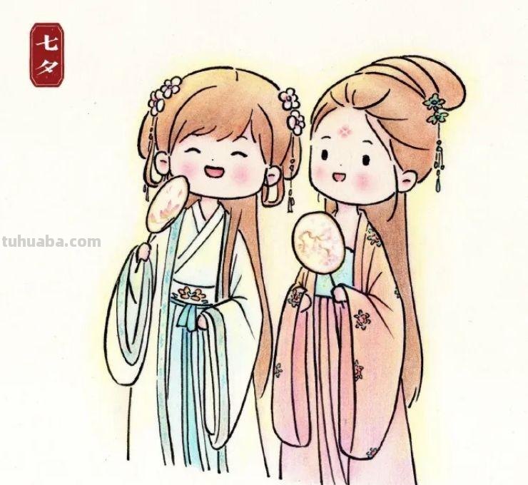 画技-20 可爱值+30，简笔国风小美人，这回你总能眼会手也会了吧