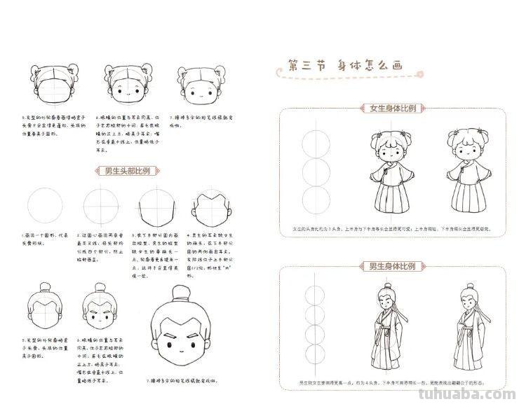 画技-20 可爱值+30，简笔国风小美人，这回你总能眼会手也会了吧