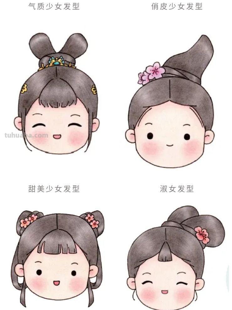 画技-20 可爱值+30，简笔国风小美人，这回你总能眼会手也会了吧