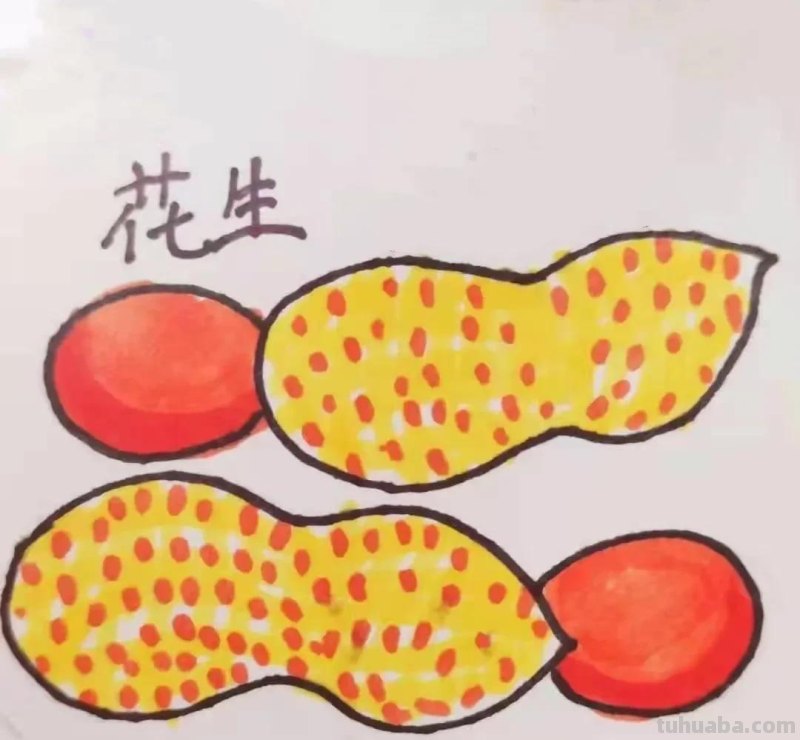 可爱的水果简笔画，儿童彩色画少儿美术简笔水果画