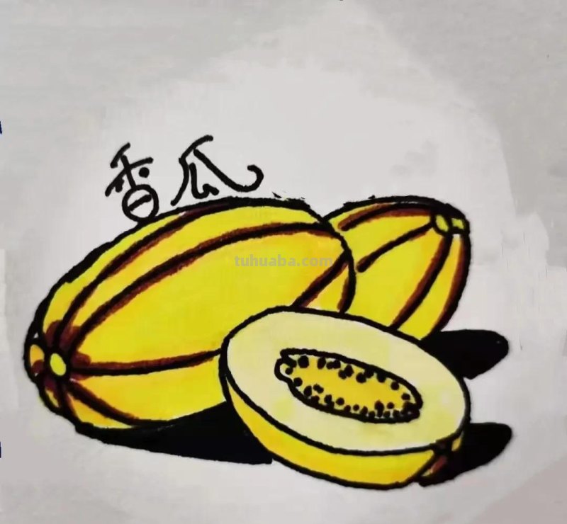 可爱的水果简笔画，儿童彩色画少儿美术简笔水果画