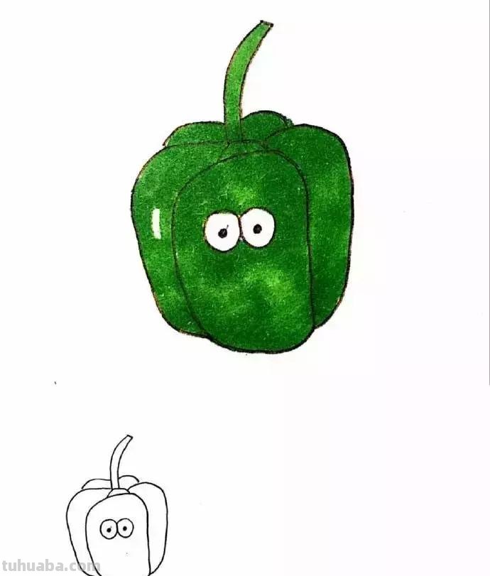 简笔画 - 超萌蔬菜简笔画，简单好画，一学就会，为孩子收藏！